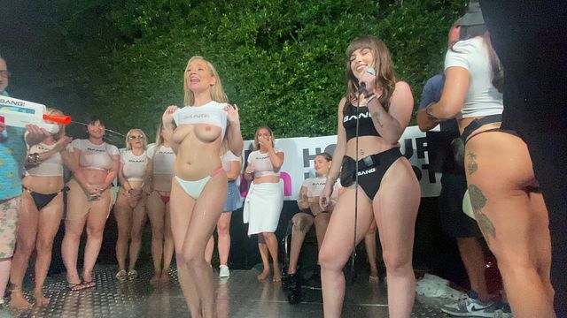 Collide! Wet T-Shirt Contest At Porncrush Pool Party With Blake Blossom, Summer Vixen, Risa Mae