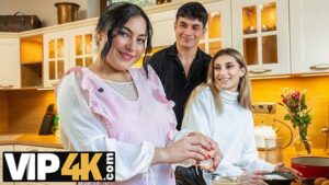 Mother4K. Mature brunette got so horny in their first meeting and fucked by young guy