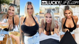 Tall blonde babe Cameron Cohen shows off her skills in bed