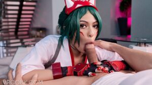 VR Konk: Busty Kiriko from the Overwatch video game gets anal fucked in a cosplay parody vr porn