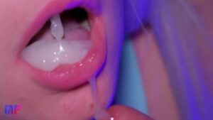 blowjob close up cum in mouth
